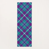 Zee Groen, Paars en blauw Tartan Yogamat (Achterkant)