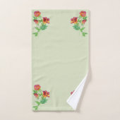 Zee Groen, Vermillion Bloemen Bad Handdoek (Handdoek)