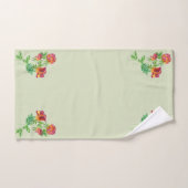Zee Groen, Vermillion Bloemen Bad Handdoek (Handdoek)