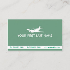 Zee - Groen vliegtuigsymbool - visitekaartjes