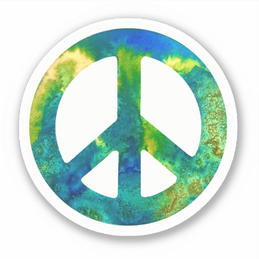 Zee Groen Vredesbord Sticker (Voorkant)