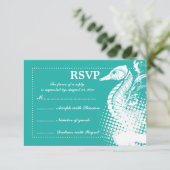 Zee groen zomerhuwelijk RSVP (Staand voorkant)