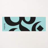 Zee Groen Zwart OM Symbool Gepersonaliseerd Omkeer Yogamat (Voorkant (horizontaal))