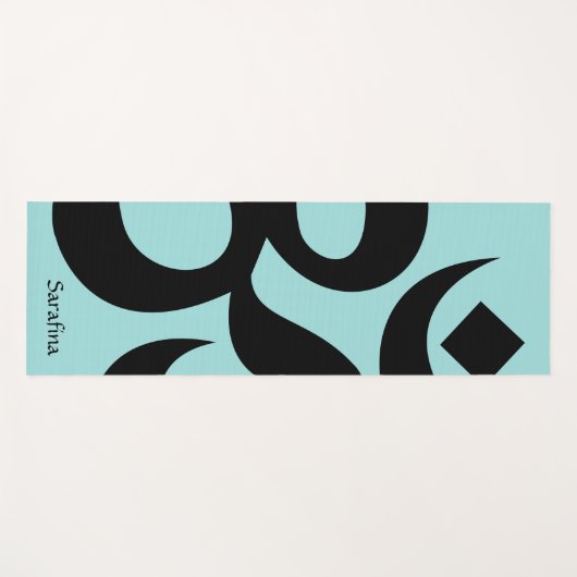 Zee Groen Zwart OM Symbool Gepersonaliseerd Omkeer Yogamat (Voorkant (horizontaal))