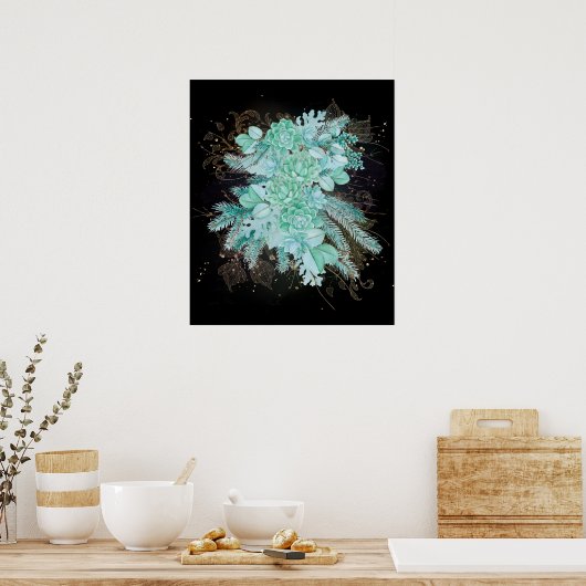 Zee groenbeenkollage poster (Keuken)