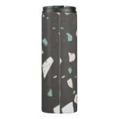 Zee Groene Accenten Aardtonen Terrazzo Patroon 12o Thermosbeker (Achterkant)