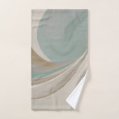 Zee groene beige abstract kustprint bad handdoek (Handdoek)