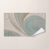 Zee groene beige abstract kustprint bad handdoek (Handdoek)