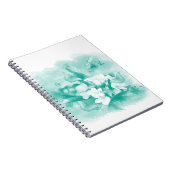 Zee-groene Butterflies en bloemen notebook Notitieboek (Rechterzijde)