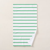Zee groene decoratieve streeppatroon bad handdoek (Handdoek)