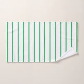 Zee groene decoratieve streeppatroon bad handdoek (Handdoek)