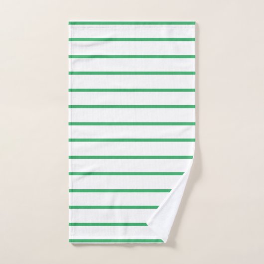 Zee Groene decoratieve stripe Bad Handdoek (Handdoek)