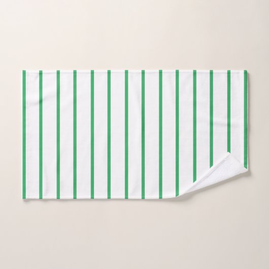 Zee Groene decoratieve stripe Bad Handdoek (Handdoek)