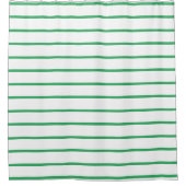 Zee Groene dunne lijnen strepen Patroon Douchegordijn (Voorkant)