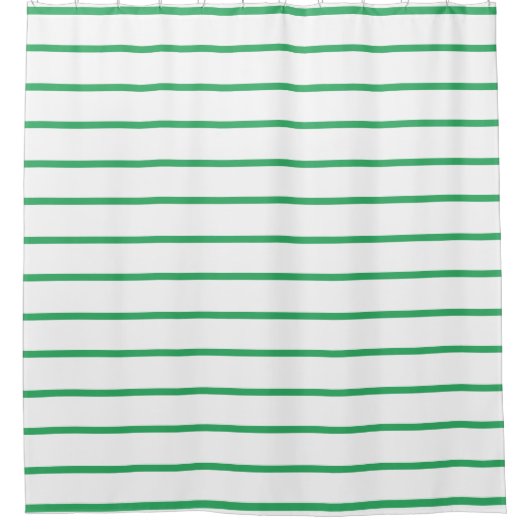 Zee Groene dunne lijnen strepen Patroon Douchegordijn (Voorkant)