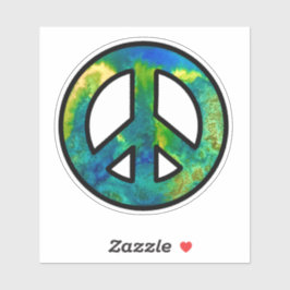 Zee Groene Inkt Vredesbord Sticker