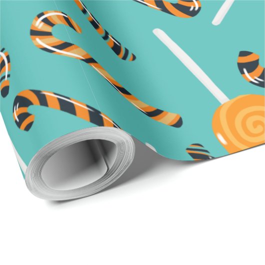 Zee groene lolly en staafpatroon cadeaupapier (Rol Hoek)