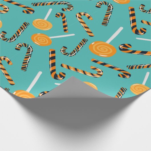 Zee groene lolly en staafpatroon cadeaupapier (Hoek)