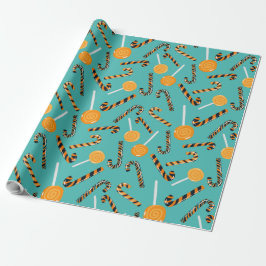 Zee groene lolly en staafpatroon cadeaupapier