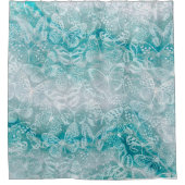 Zee groene marmervlinders douchegordijn (Voorkant)