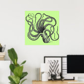 Zee groene octopus poster (Thuiskantoor)