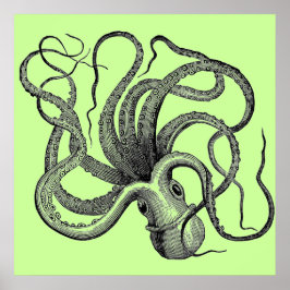 Zee groene octopus poster