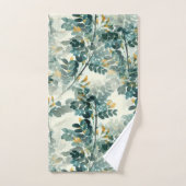  Zee groene olievlek laat een elegant patroon acht Bad Handdoek (Handdoek)