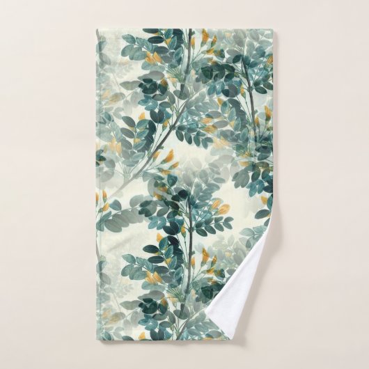  Zee groene olievlek laat een elegant patroon acht Bad Handdoek (Handdoek)