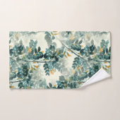  Zee groene olievlek laat een elegant patroon acht Bad Handdoek (Handdoek)