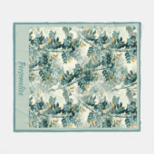  Zee groene olievlek laat een elegant patroon acht Fleece Deken (Voorkant (Horizontaal))