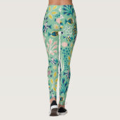 Zee-groene onderwatervis leggings (Achterkant)