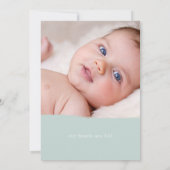 zee groene perfectie foto - bekendmakingskaart aankondiging (Achterkant)