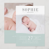 zee groene perfectie foto - bekendmakingskaart aankondiging (Voorkant / Achterkant)