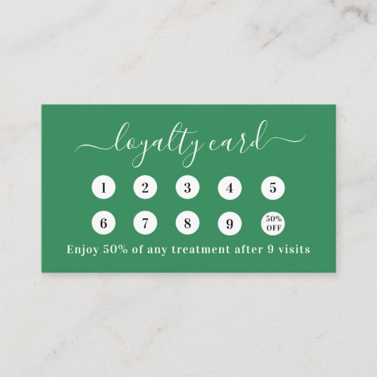 Zee Groene QR Code Zakelijk logo Klantenkaartje (Voorkant)