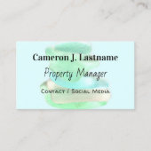 Zee Groene standaard eenvoudige Visitekaartjes (Voorkant)