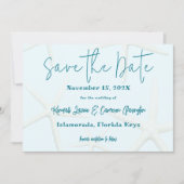 Zee Groene Starfish Bespaar op de datumkaarten Aankondiging (Voorkant)