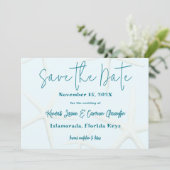 Zee Groene Starfish Bespaar op de datumkaarten Aankondiging (Staand voorkant)