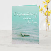 Zee Groene Starfish Gefeliciteerd Names Kustal Kaart (Gele Bloem)