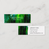 Zee groene vetverfstreep mini visitekaartje (Voorkant / Achterkant)