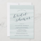 Zee Groene Waterverf Bridal Shower Invitation Kaart (Voorkant)