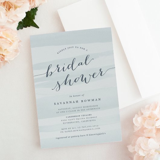 Zee Groene Waterverf Bridal Shower Invitation Kaart
