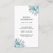 Zee Groene Waterverf Floral parfume flesje Visitekaartje (Achterkant)