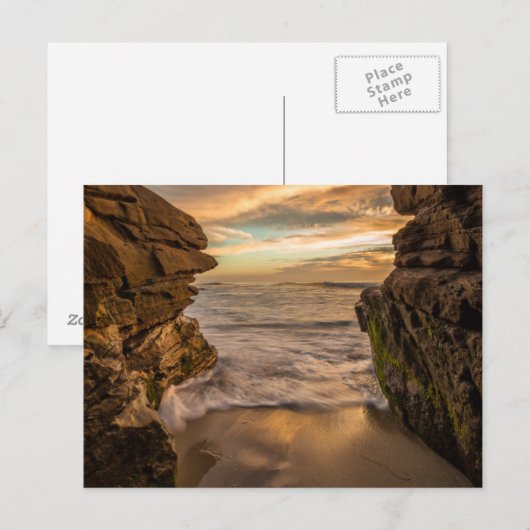 Zee grot aan de windansea Beach Briefkaart (Voorkant / Achterkant)