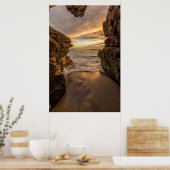 Zee grot aan de windansea Beach Poster (Keuken)