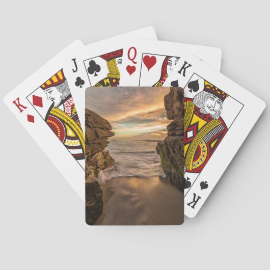 Zee grot bij Windansea Beach Pokerkaarten (Achterkant)
