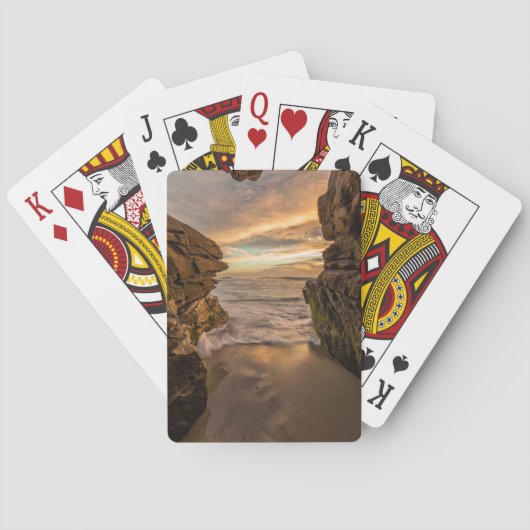 Zee grot bij Windansea Beach Pokerkaarten (Achterkant)