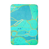 "Zee Grotto" abstract - turkooizen, blauw, goud Badmat (Voorkant Verticaal)