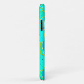 "Zee Grotto" abstract - turkooizen, blauw, goud Case-Mate iPhone Case (Achterkant/rechts)