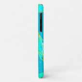"Zee Grotto" abstract - turkooizen, blauw, goud Case-Mate iPhone Case (Achterkant/links)