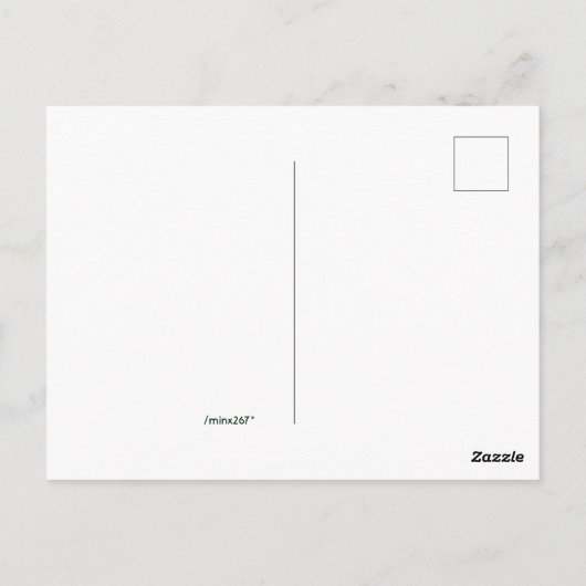 Zee Gull Art. Greetings Briefkaart (Achterkant)